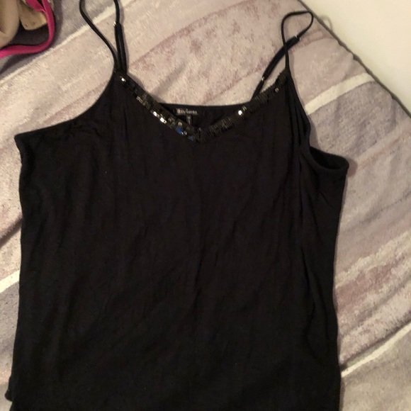 Daisy Fuentes Tops - Black spaghetti strap tank